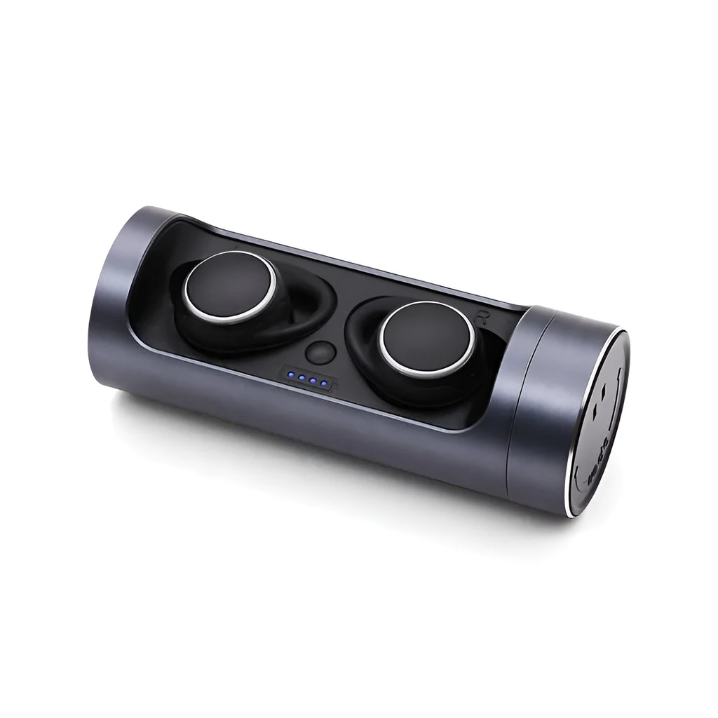 Infinite Bluetooth wireless headset shown in dark grey, red, and silver colour options.