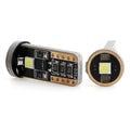 T10 W5W LED car light with blackboard white finish and compact 23mm x 9mm dimensions