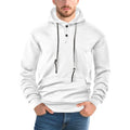 Men's hooded pullover sweater long sleeve loose fit polyester in six colours sizes S to XXXL