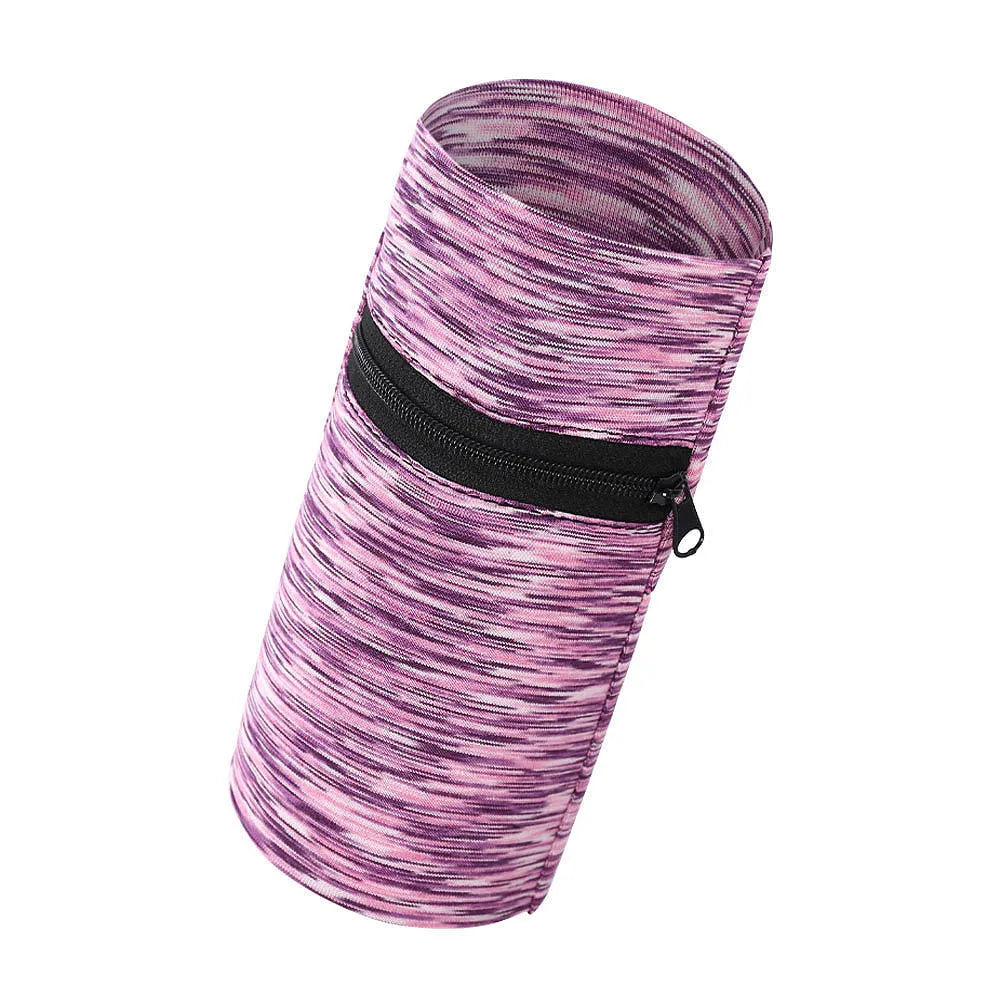 Sports arm bag for running with adjustable strap and multiple colour options including striped patterns