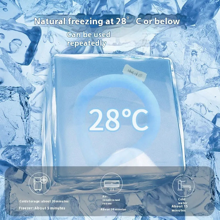 Cooling neck hanging ice ring in multiple colours for outdoor sports heatstroke prevention