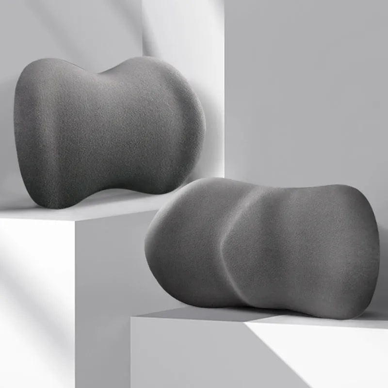 Car seat headrest and lumbar support pillows in multiple colour options