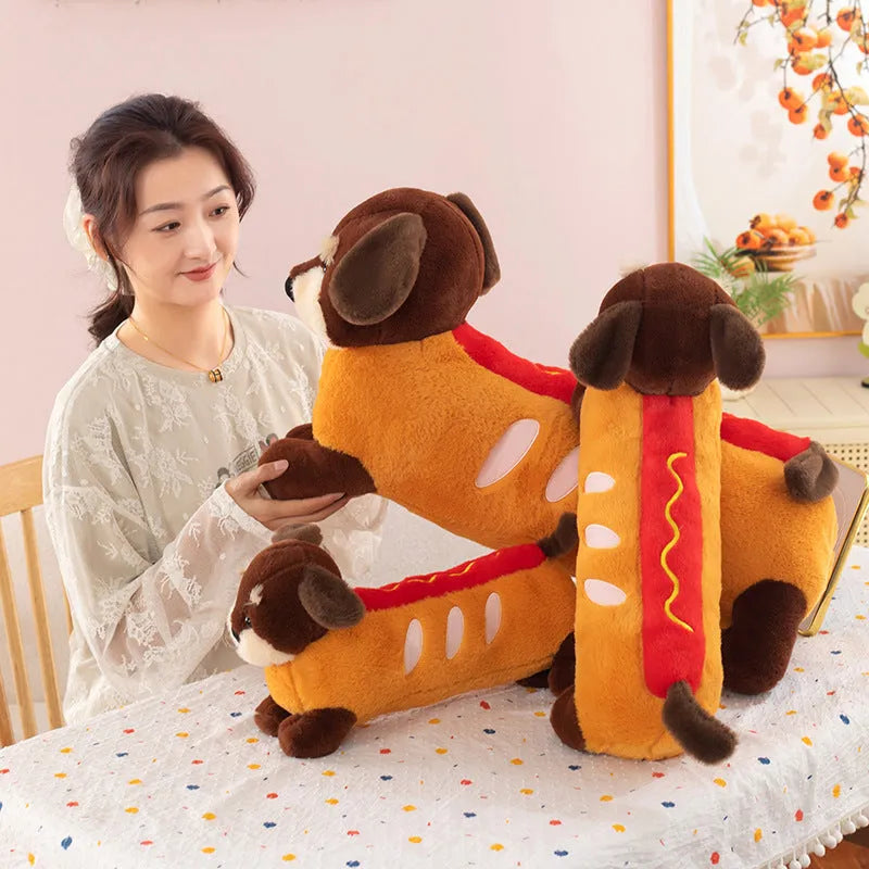 Dachshund plush toy sausage dog soft doll in 40cm 50cm or 70cm plush fabric for teenagers
