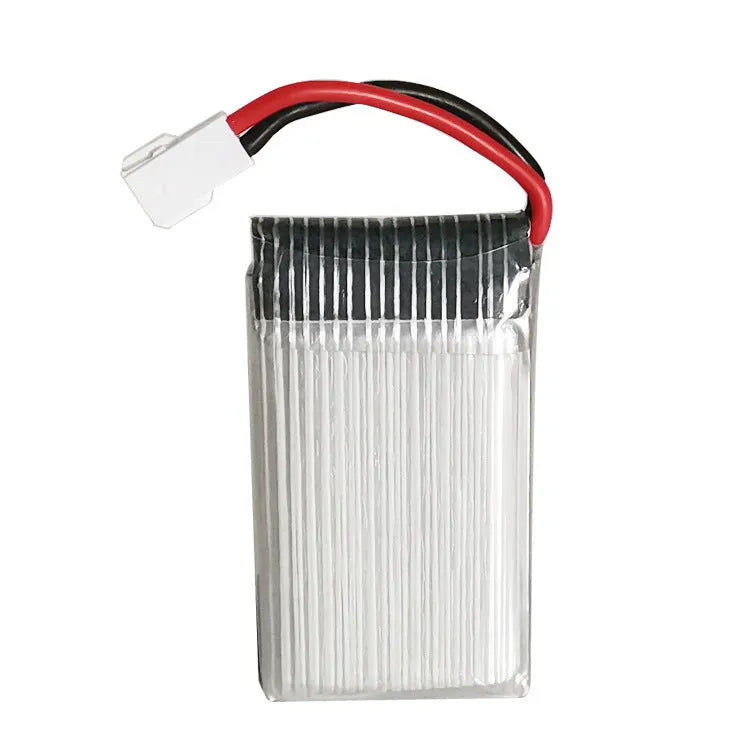 37V 600mAh UAV lithium polymer battery with 25C discharge, protection board, small white head plug, 45x25x8mm