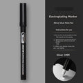 Black waterproof mirror marker pen with choice of 1mm or 2mm tip for glass and whiteboards.