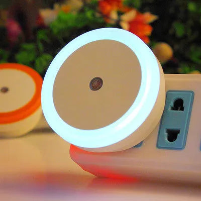 LED induction lamp with circular halo lighting in choice of four colours