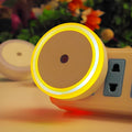 LED induction lamp with circular halo lighting in choice of four colours