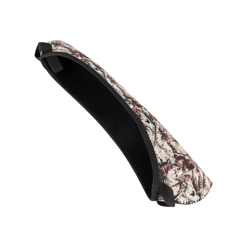Reversible neoprene tactical scope cover for rifle shotgun in black and camouflage print