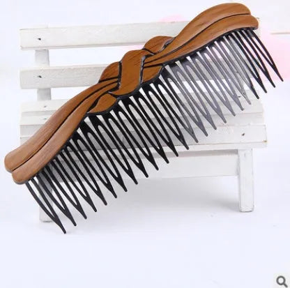Fashion retro plastic resin hair comb in Korean style for women, available in multiple colours