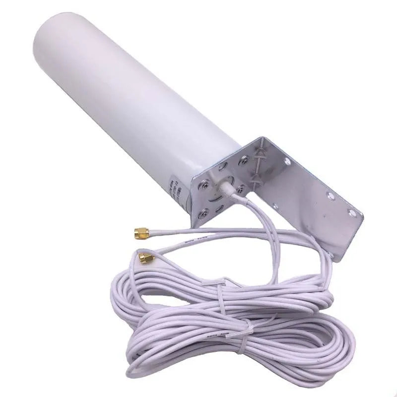 4G LTE router antenna with 12dBi gain, dual-band 698-960MHz and 1710-2700MHz, available with SMA CRC9 TS9 connectors