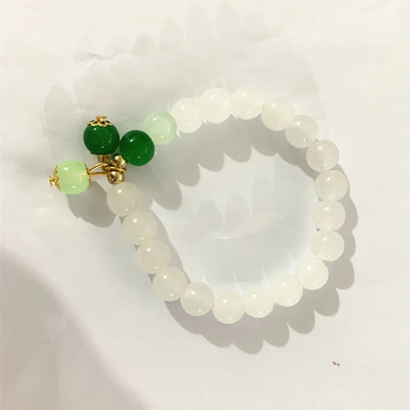 Women's Tian Shan Cui Yu bracelet with special-interest design in alloy metal with S175 electroplated finish