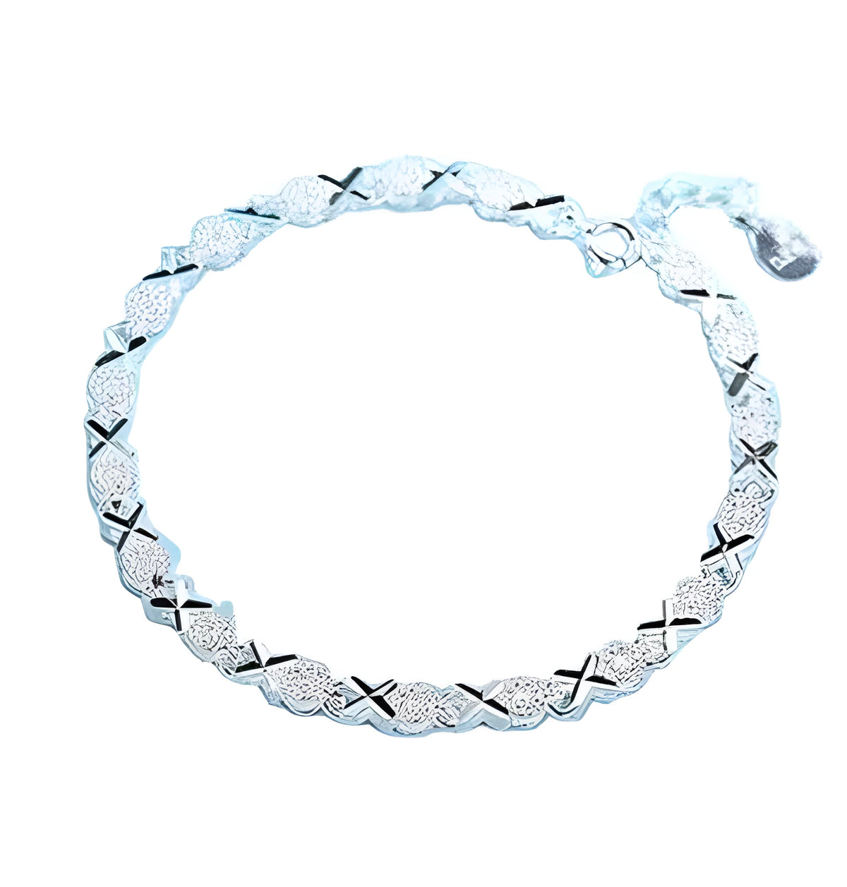 Silver-coloured geometric zircon bracelet for women, electroplated copper fashion jewellery for weddings and gifts