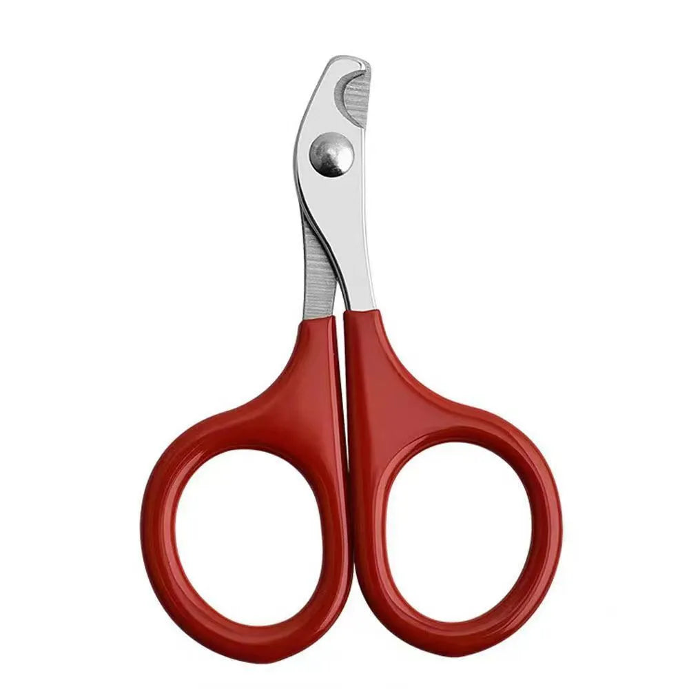 Pet nail clippers with stainless steel blades and coloured non-slip handles