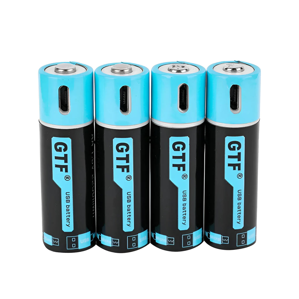 USB rechargeable AA battery 1.5V 1500mAh with Micro USB charging port and smart protection chip