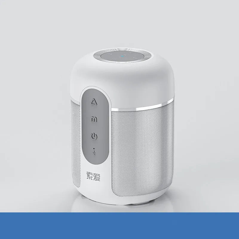 Black portable Bluetooth speaker with 30W output and 1500mAh battery.