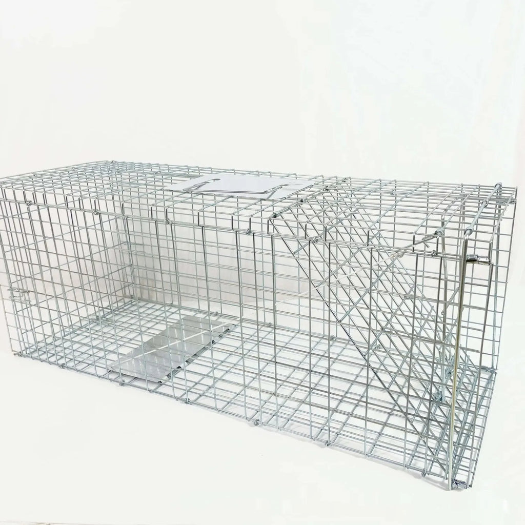 Fully automatic galvanized steel foldable cat trap cage with pedal mechanism