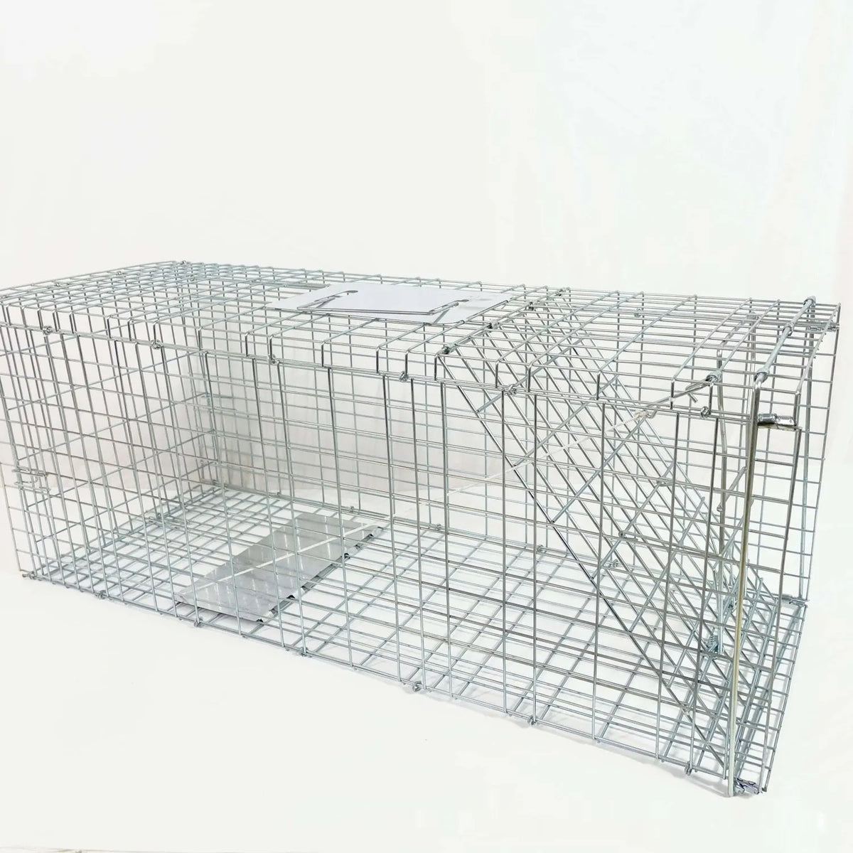 Fully automatic galvanized steel foldable cat trap cage with pedal mechanism
