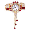 Fashion ladies bracelet watch with round quartz dial, 3.2cm, available in multiple colours