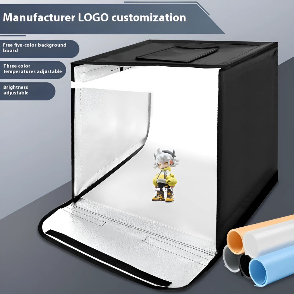 50cm studio light box with metal frame and reflective cloth interior