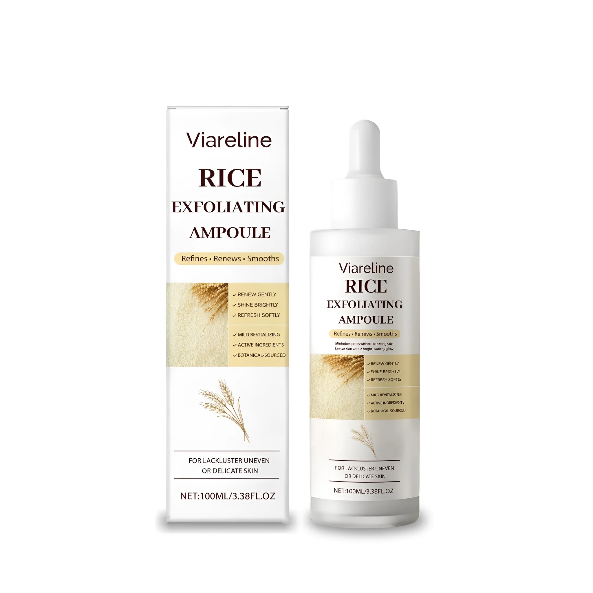 100ml bottle of rice moisturising exfoliating liquid with salicylic acid and rice extract