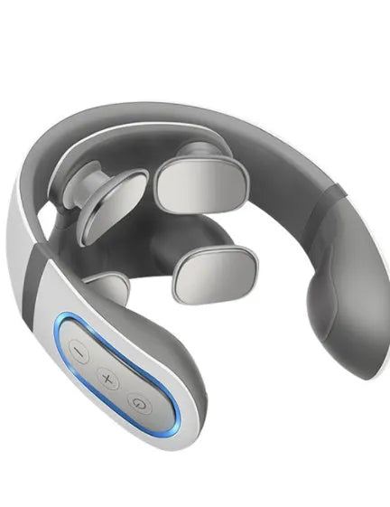 Wireless electronic neck massager with 4D shiatsu and pulse therapy for cervical relief