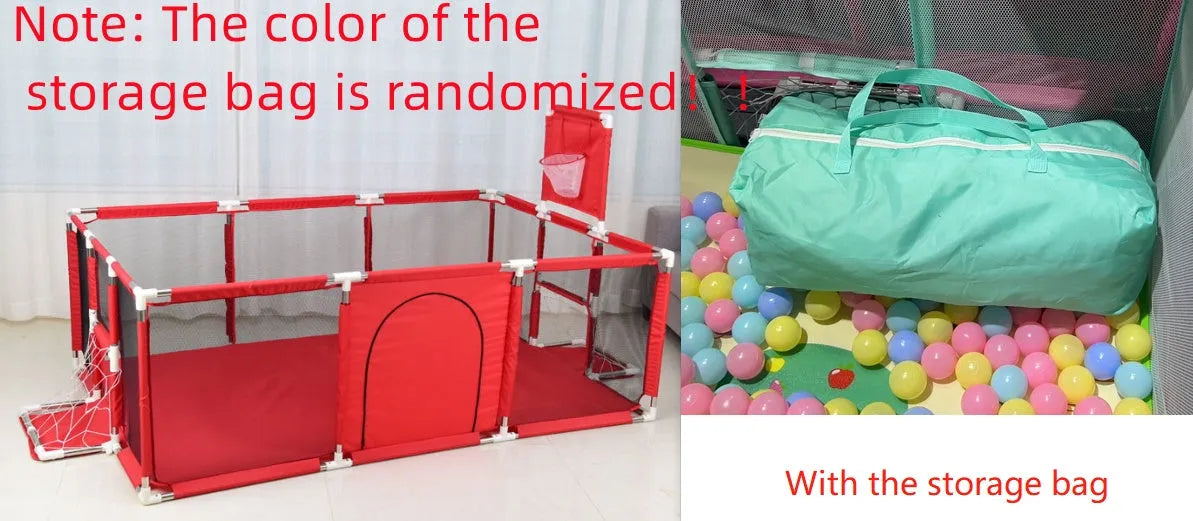 Children's playpen tent with stainless steel frame and Oxford cloth fabric in available colours
