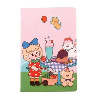 Cartoon A5 notebook with 30 sheets showing colourful character illustrations on cover