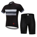 Cycling set flag design with black belt option on white background front view