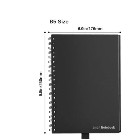 Business Intelligence Notebook with PVC cover, 30 sheets, audio recording and scanning features, A5 B5 sizes