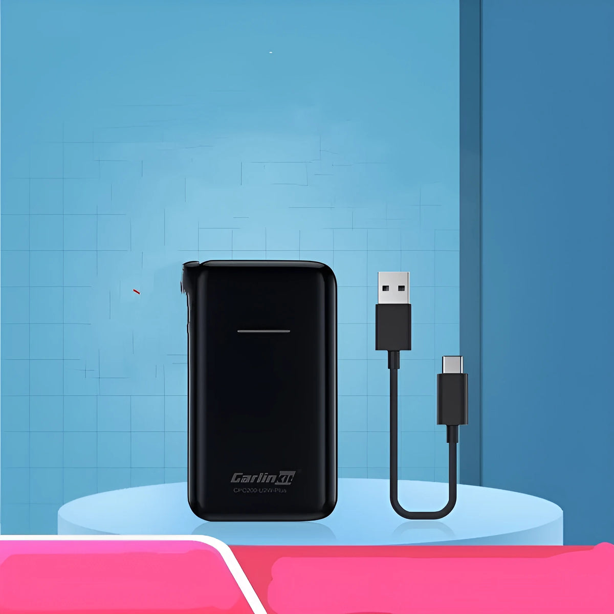 Wireless CarPlay box ABS adapter 80x26mm 5V 0.25W black or white with trademark or neutral