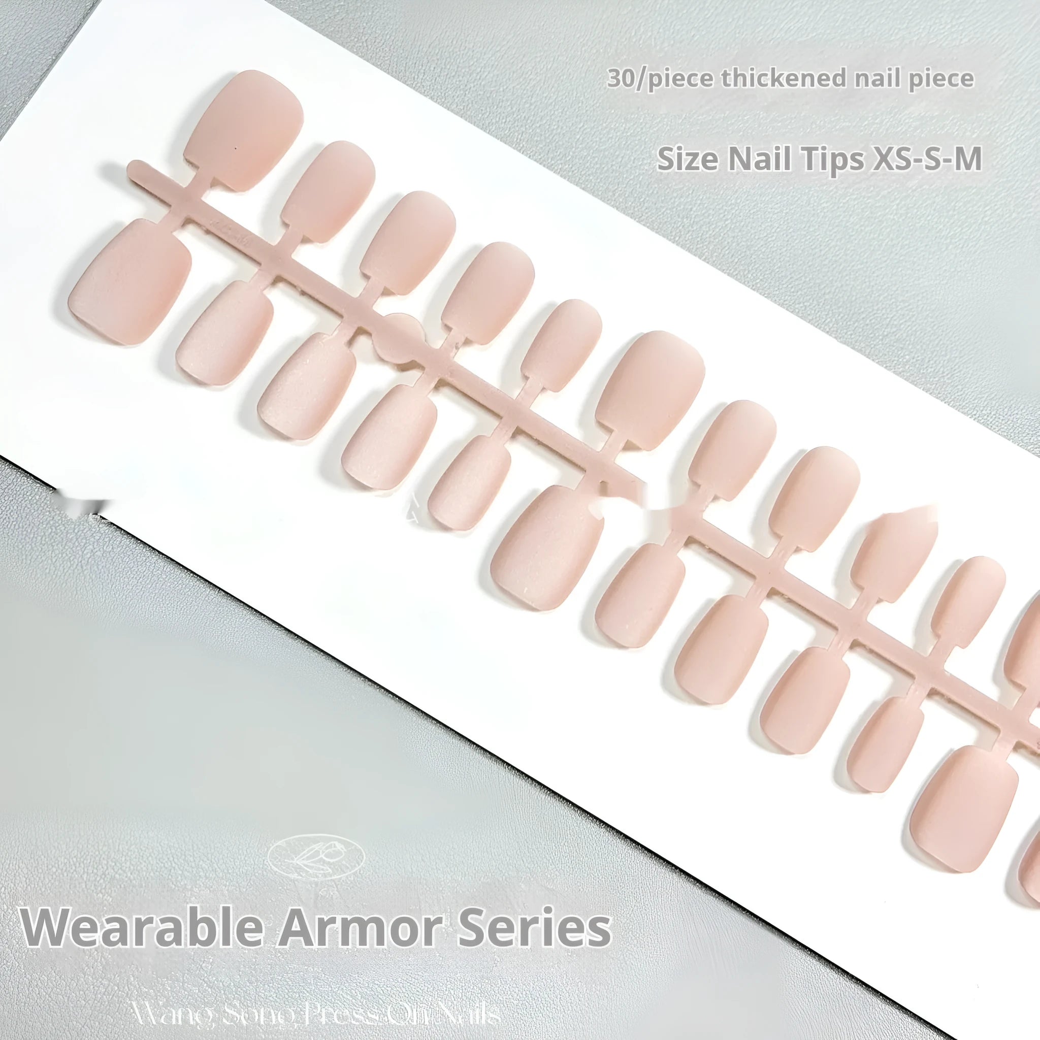 Frosted Velvet Cat's Eye press-on nails in short ladder sizes, showing solid colour and aurora designs.