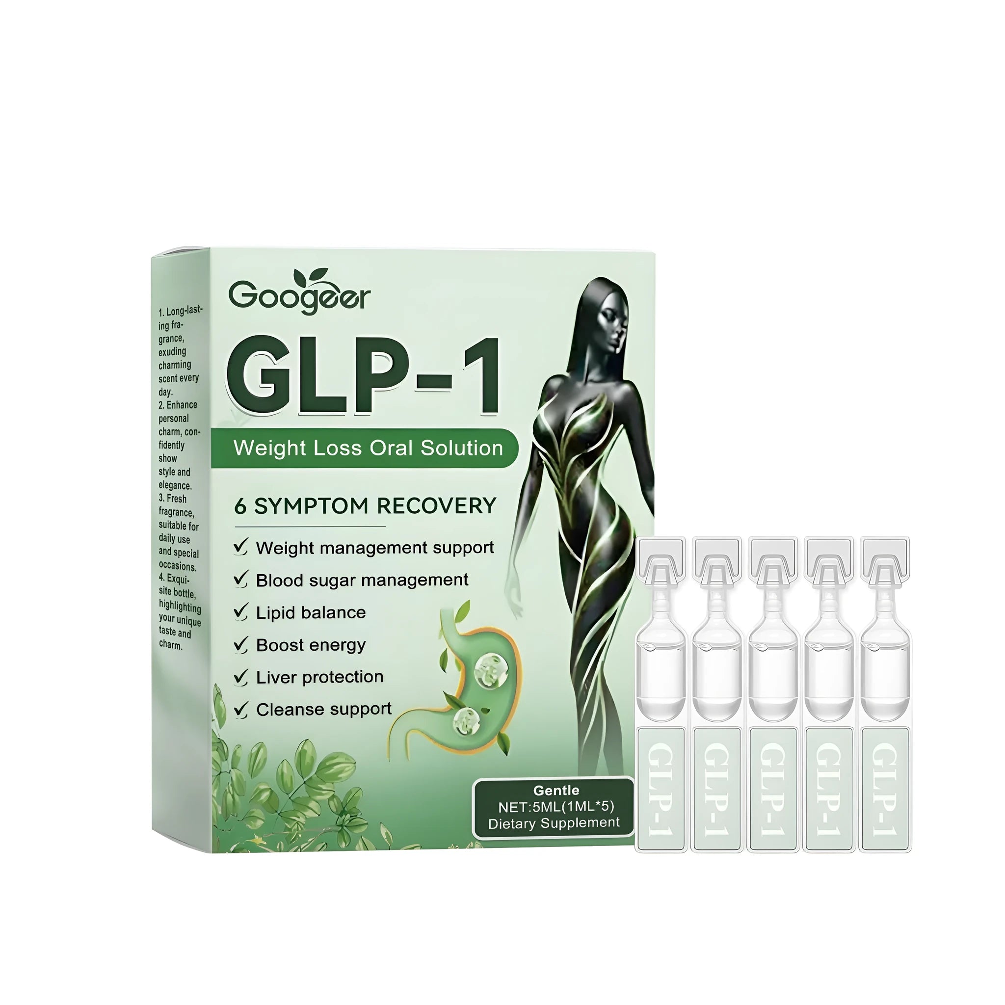 Healthy Body Balance Drops 5ml bottle with dropper, supplement with traditional Chinese medicine extract and mint flavour