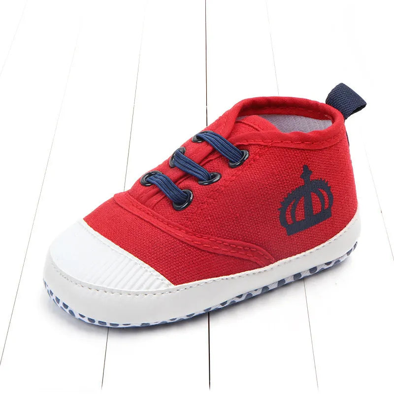 Canvas toddler shoes in white with elastic band closure cotton upper size 12cm