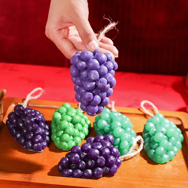 Purple and green grape handmade soap bars weighing 80g each