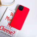 Silicone mobile phone case with liquid hand finish for iPhone 11, available in solid colours