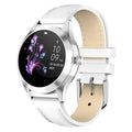 Women's sports smartwatch with heart rate monitoring on wrist in black colour