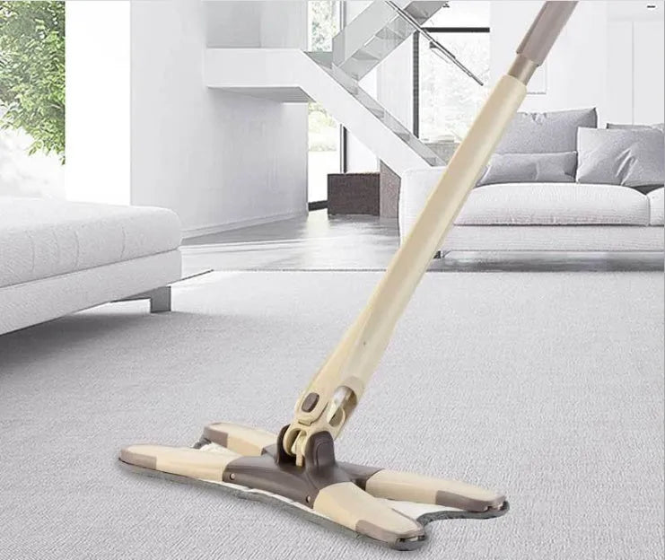 Hands-free mop in grey or blue with single mop and multi-mop set options