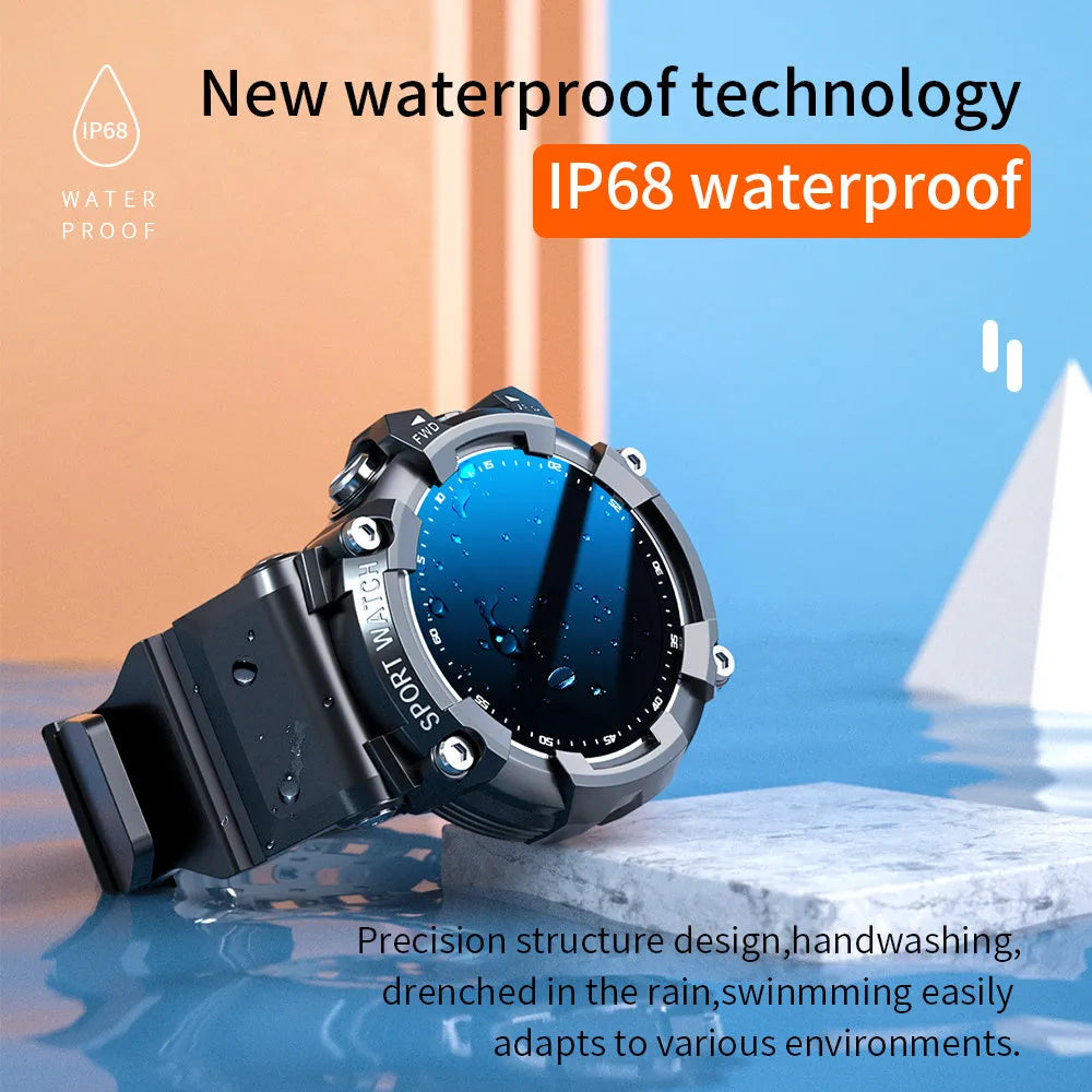 ATTACK 3 IP67 waterproof smart Bluetooth sports watch with round colour screen