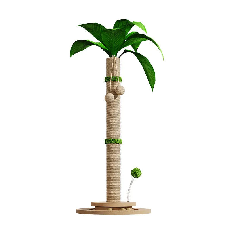 Canna cat climbing frame with hemp rope grab column and density plate, one-piece package