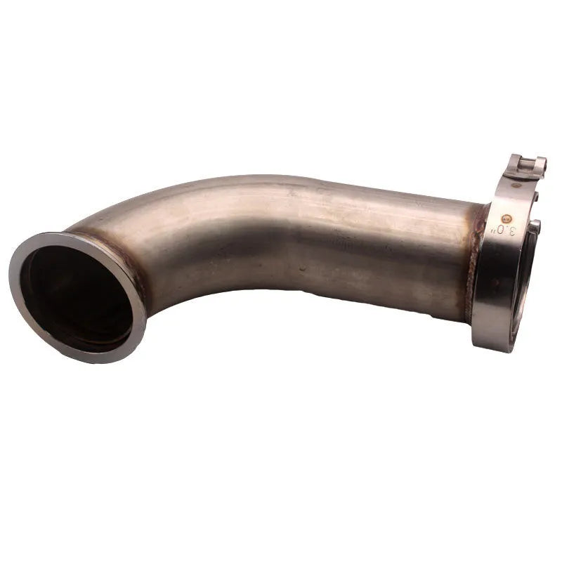 Stainless steel V-clamp plumbing fitting for downpipe connections