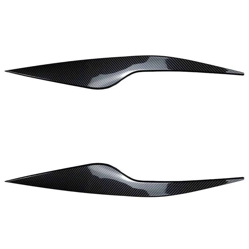 Ford Focus headlight eyebrow stickers in carbon fibre pattern and piano black options