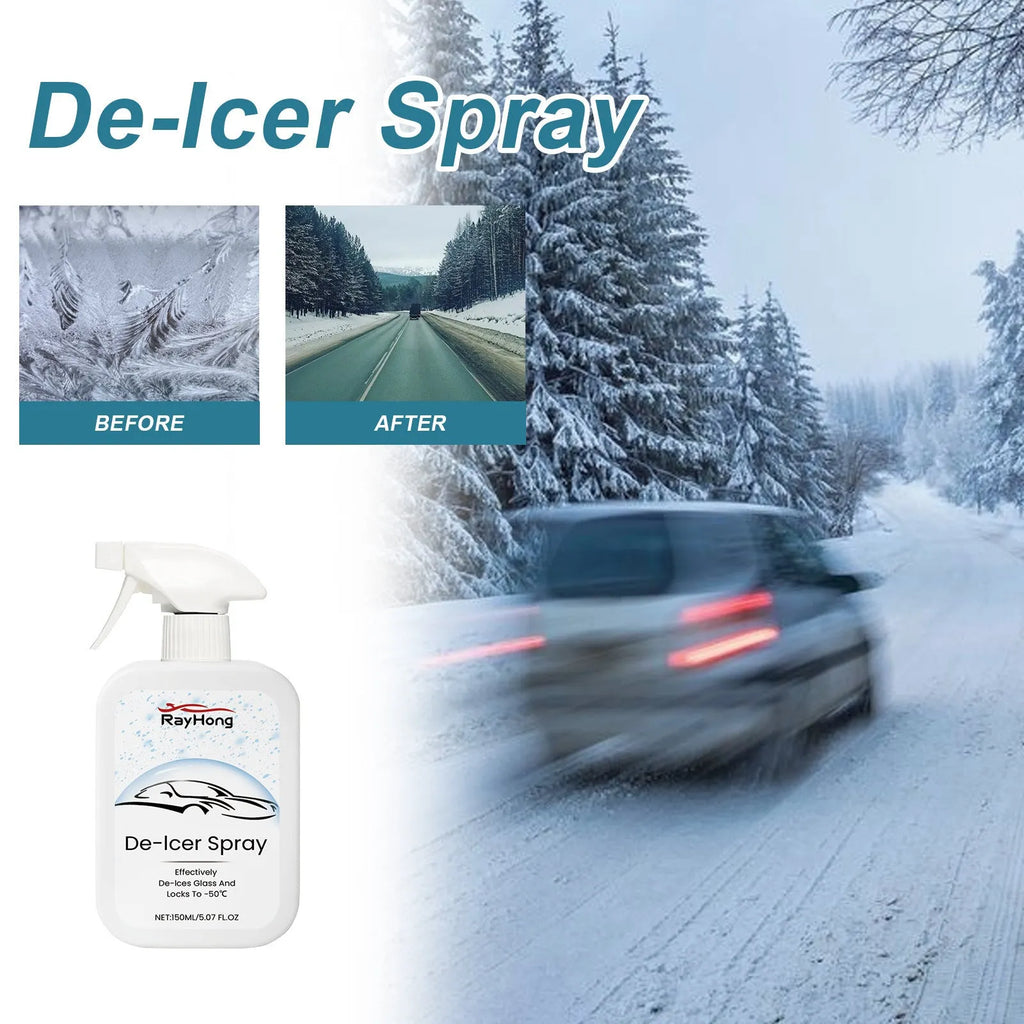 150ml car windshield anti-icing spray bottle for winter snow removal and frost prevention