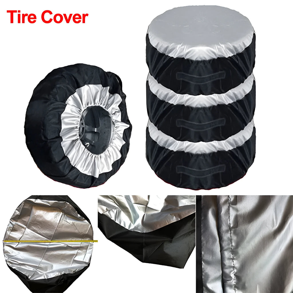 Small 65x37cm black car spare tyre cover made from 210D Oxford cloth with handle