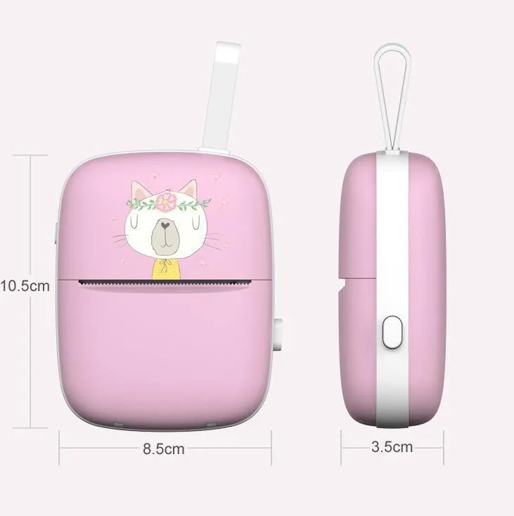 Bluetooth portable printer in blue ink wheel size 55mm width for student wrong question printing with 300DPI