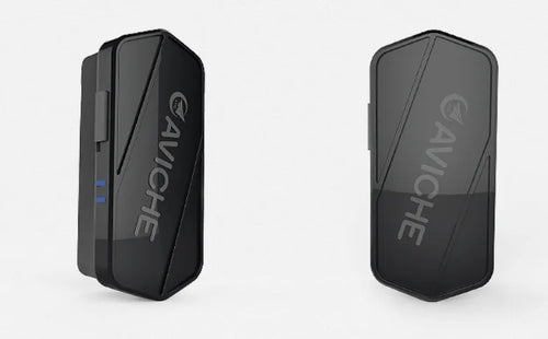 Black plastic portable air purifier necklace worn around the neck.