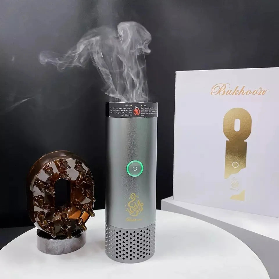 USB rechargeable Middle Eastern comb aromatherapy stove, 14x5x4cm, ABS and metal, in black green silver or pink