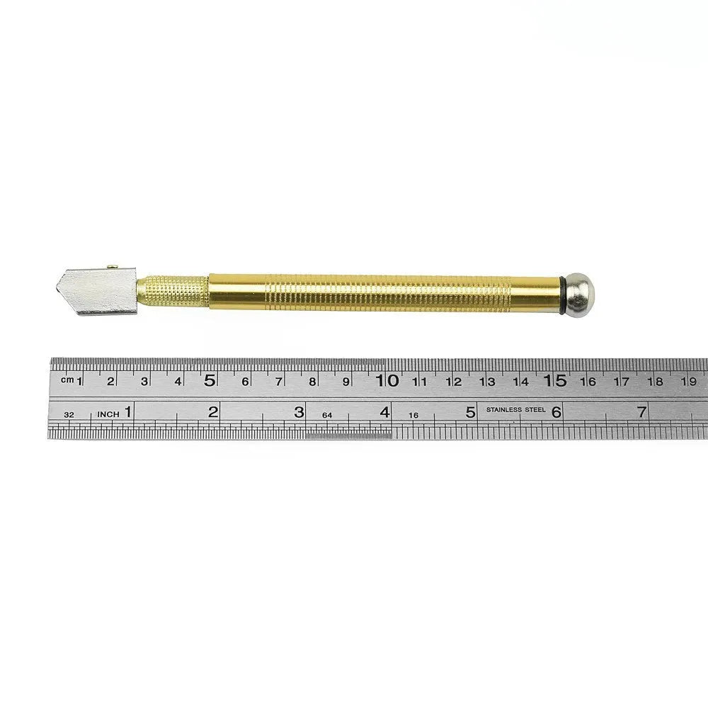 Professional glass cutter tool with metal handle and carbide wheel blade for cutting 2-19mm thick glass