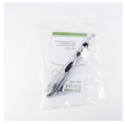 KEBETEME Massage Pen with three interchangeable therapy tips on a white background