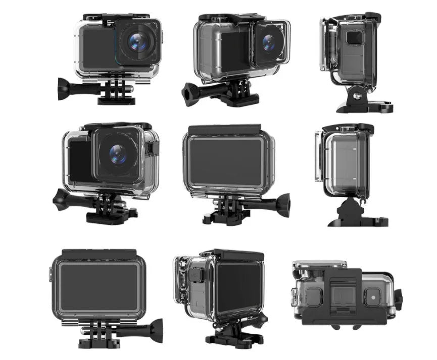Sports camera diving shell acrylic waterproof housing rated to 61 metres depth
