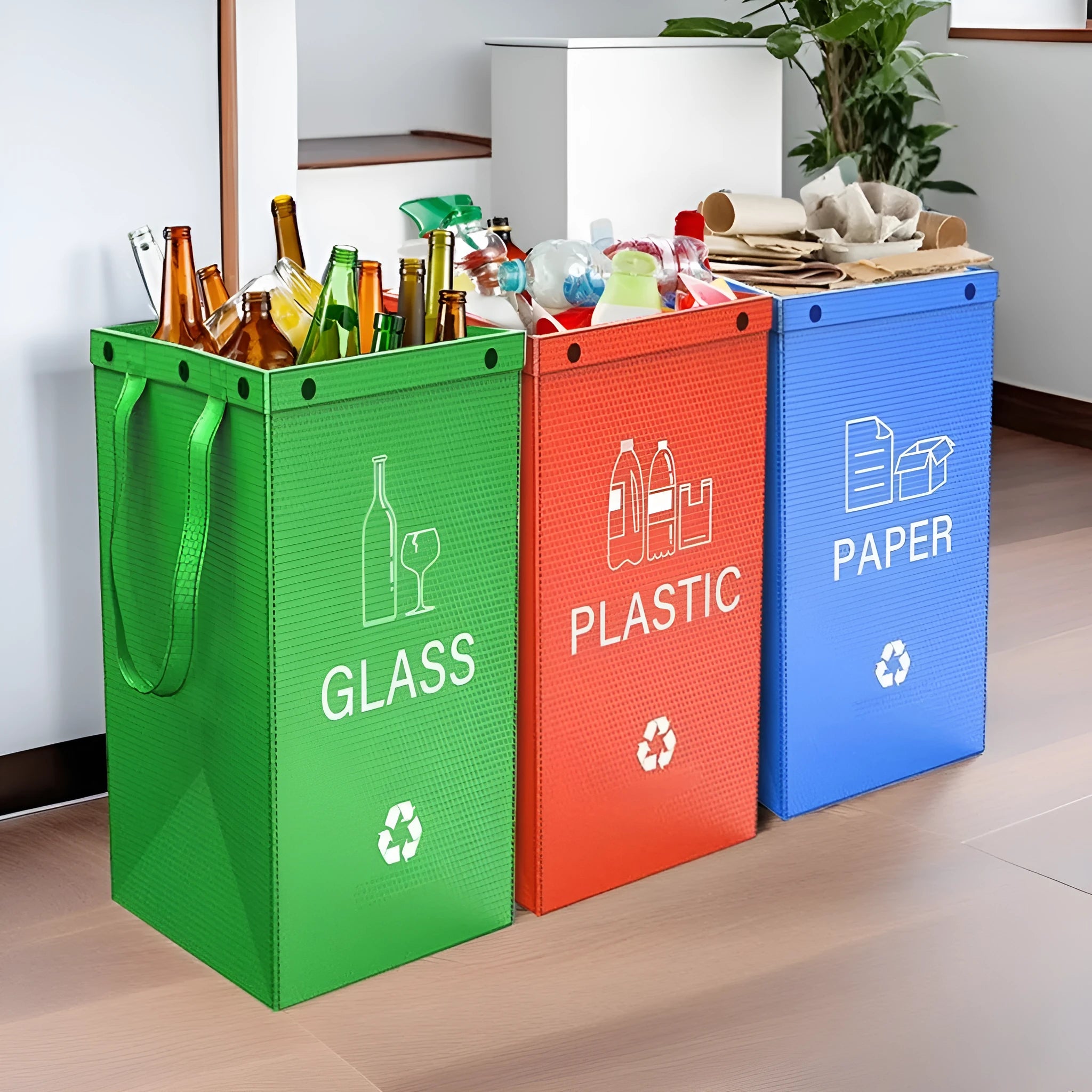 A 40-litre polypropylene rubbish bag dispenser in a choice of colours, dimensions 30cm wide by 50cm high by 30cm deep.